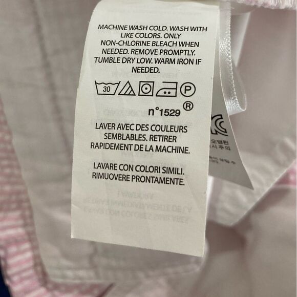 Polo Ralph Lauren Shorts Women’s 10 Pink White Stripe Seersucker Preppy - Picture 9 of 13
